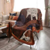 Wild Animal Blanket Printing Fox Fur Warm Blankets