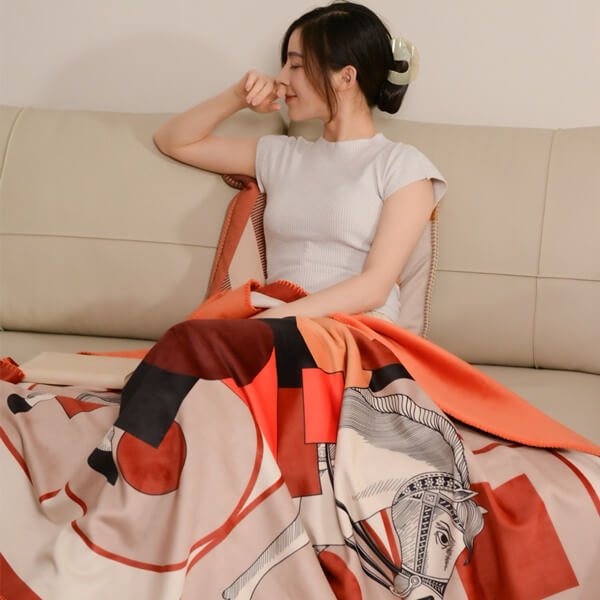 Cozy Comfort Blanket Fox Fur Sofa Throw Blanket