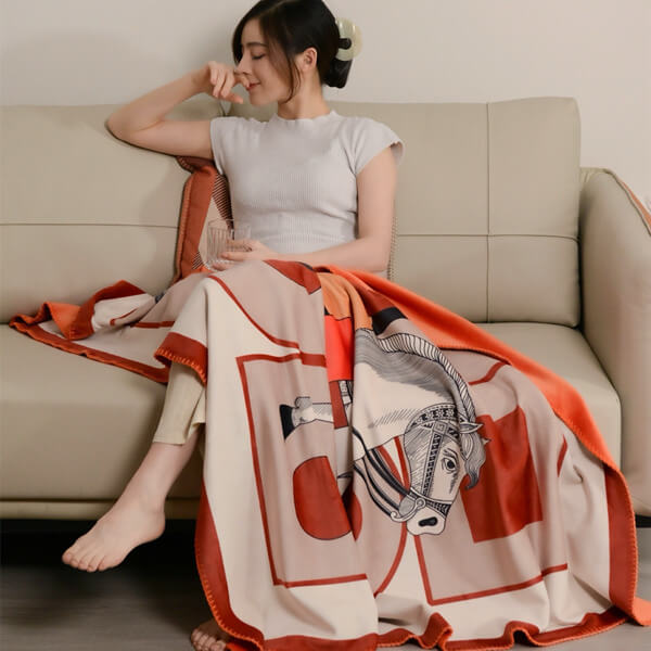 Cozy Comfort Blanket Fox Fur Sofa Throw Blanket