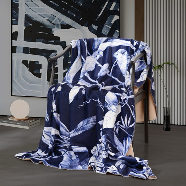 Garden Oil Painting Blanket Fox Fur Home Blankets