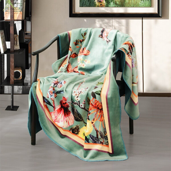 luxury Soft Blanket Spring Fox Fur Sofa Throw Blanket
