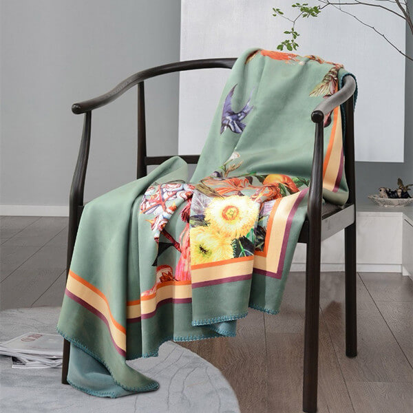 luxury Soft Blanket Spring Fox Fur Sofa Throw Blanket