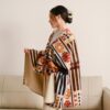 Comfortable Shawl Blanket Cotton Cashmere Shawl Blanket