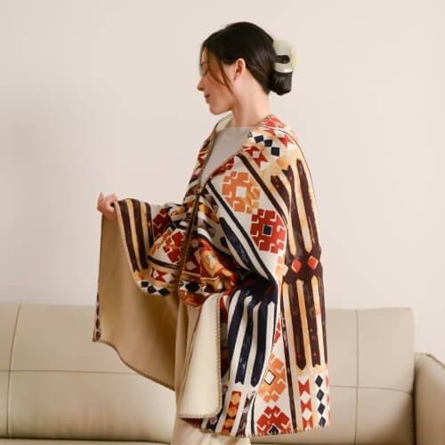 Comfortable Shawl Blanket Cotton Cashmere Shawl Blanket