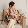 Comfortable Shawl Blanket Cotton Cashmere Shawl Blanket