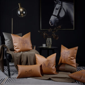 Elegance And Luxury Nappa Leather Throw Pillows