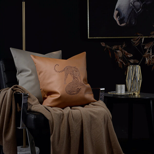 Elegance And Luxury Nappa Leather Throw Pillows