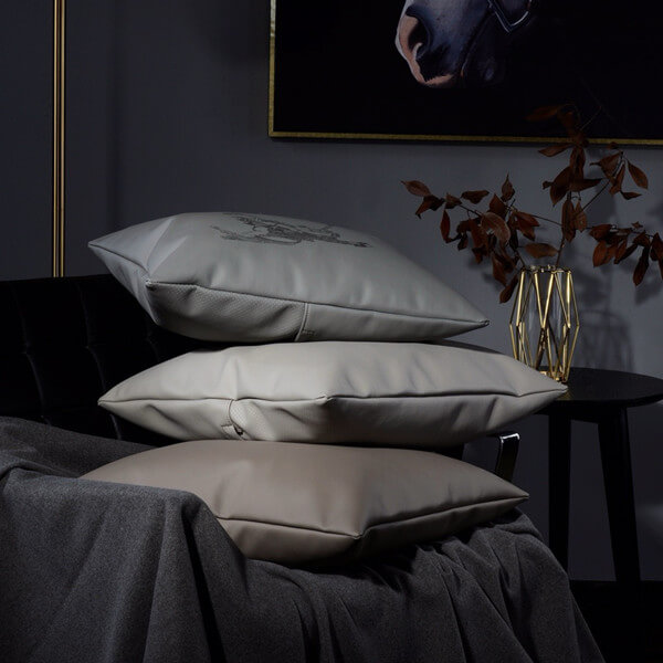 Exquisite Appearance Nappa Leather Throw Pillows