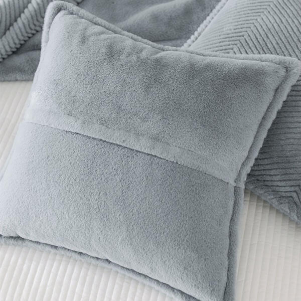 Softness Throw Pillow Embossed Rabbit Fur Pillows