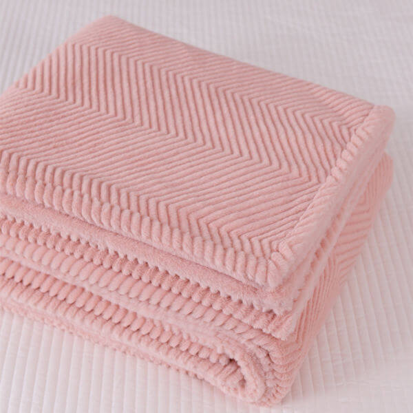 Exquisite Blankets Design Embossed Rabbit Fur Series