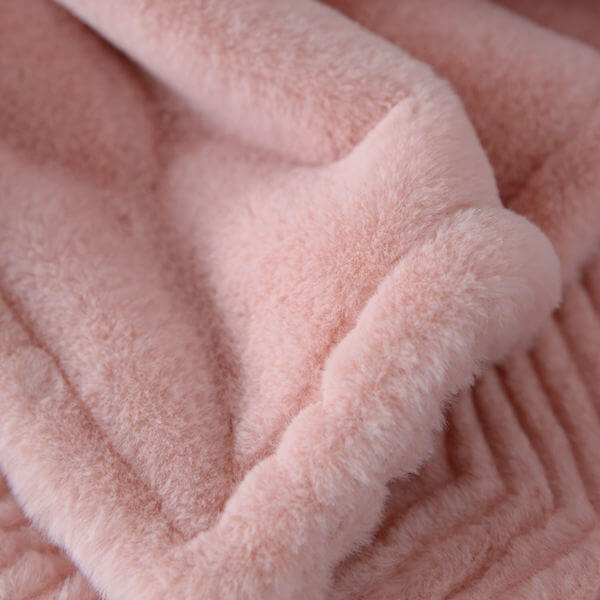 Exquisite Blankets Design Embossed Rabbit Fur Series