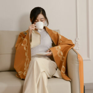 Cotton Cashmere Shawl Blanket Elegant Draping Throw