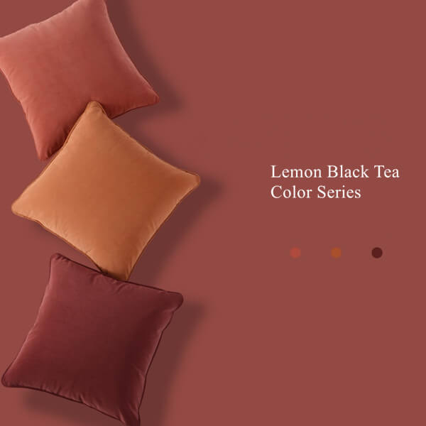 Couch Throw PillowS Lemon Black Tea Color Series Throw Pillow