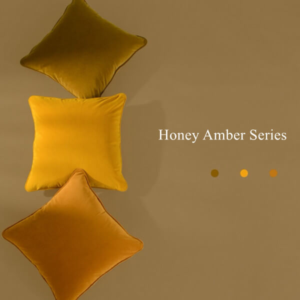 Premium Velvet Throw Pillow Honey Amber SeriesThrow Pillows