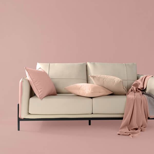 Peach Pink Series Throw Pillow Solid Color Throw Pillow