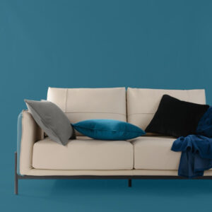 Peacock Blue Throw Pillows Velvet Throw Pillow