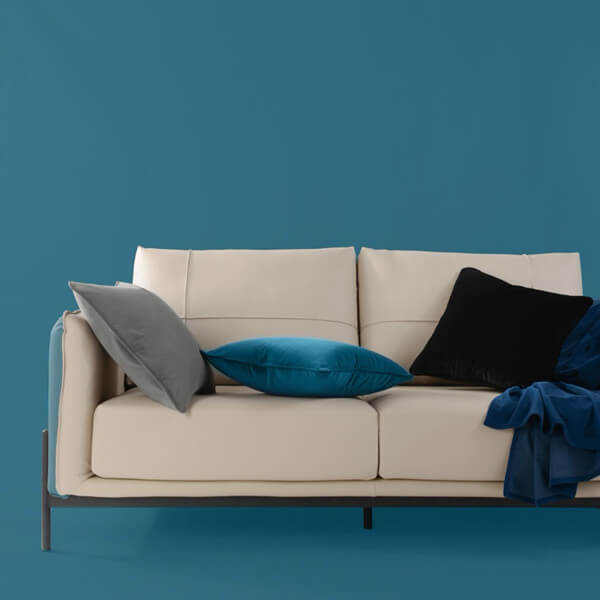 Peacock Blue Throw Pillows Velvet Throw Pillow