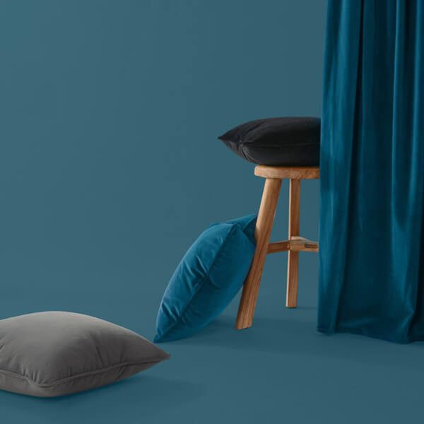 Peacock Blue Throw Pillows Velvet Throw Pillow