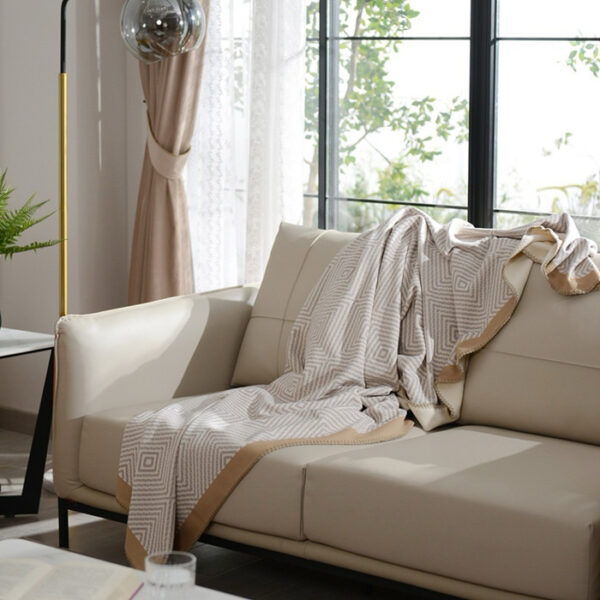 Argyle Blanket Soft Cotton Cashmere Blanket