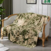 Nature Priting Blanket Cotton Cashmere Sofa Blanket