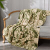 Nature Priting Blanket Cotton Cashmere Sofa Blanket