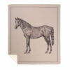 Elegant Blanket Cashmere Horse Priting Soft Blanket