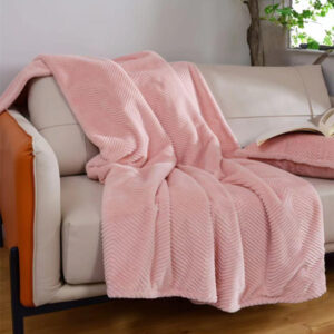 Exquisite Blankets Design Embossed Rabbit Fur Series