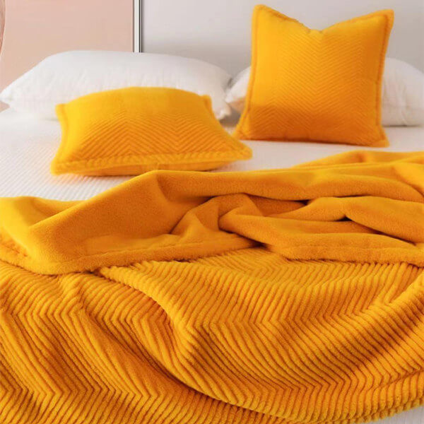 Unparalleled Softness Embossed Rabbit Fur Throw Pillow