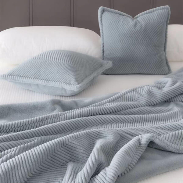 Softness Throw Pillow Embossed Rabbit Fur Pillows