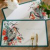 Placemat For Table Waterproof High-end Luxury Heron Design
