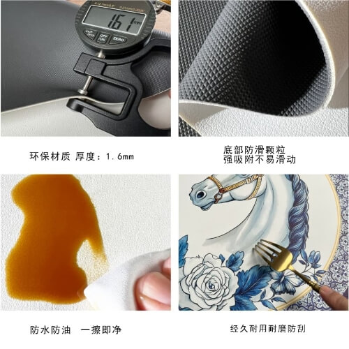 High-end Luxury Round Placemat Water And Oil Repellent