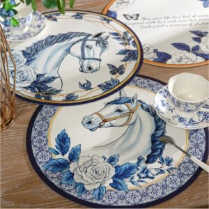 High-end Luxury Round Placemat Water And Oil Repellent
