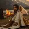 Exquisite Jacquard Blanket 100% Australian Wool Blanket Women Shawl Gifts