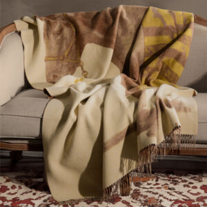 Exquisite Jacquard Blanket 100% Australian Wool Blanket Women Shawl Gifts